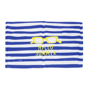 Beeztees Hondenkoelmat Stof Hello Summer blauw/wit 65 x 50 x 2 cm
