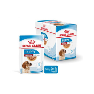 10x Royal Canin Medium Puppy Hondenvoer Nat 140 gr
