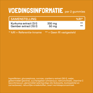Yummygums Kurkuma Gember Gummies - 24.95 euro
