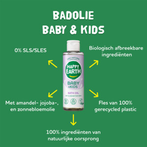 Happy Earth Baby & Kids 100% Natuurlijke Badolie - 9.99 euro