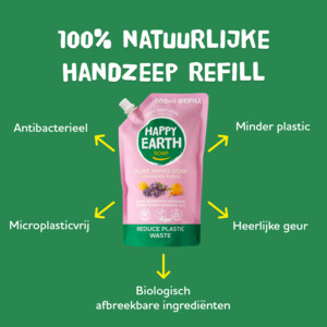Happy Earth 100% Natuurlijke Handzeep Navulling Lavender - 7.99 euro