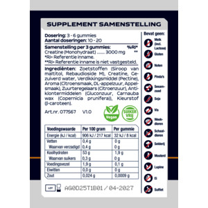 Lucovitaal Creatine 3000mg Gummies - 19.99 euro