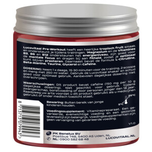 Lucovitaal Pre-Workout Tropisch Fruit - 19.99 euro