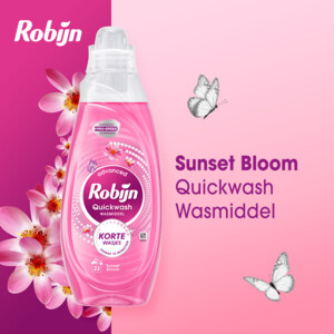 8x Robijn Advanced Quickwash Vloeibaar Wasmiddel Sunset Bloom 22 Wasbeurten - 80.99 euro