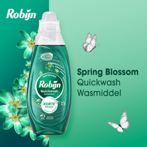 Robijn Advanced Quickwash Vloeibaar Wasmiddel Spring Blossom 22 Wasbeurten - 18.99 euro