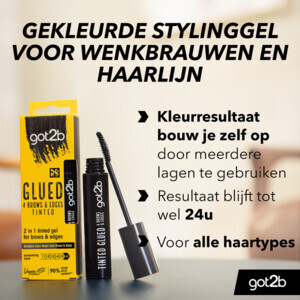 6x Got2b Glued 4 Brows & Edges Tinted Black - 30.51 euro