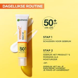 Garnier Vitamine C* Daily UV Anti-pigmentvlekken Fluid SPF 50+ Transparant - 23.99 euro