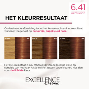 3x L'Oréal Excellence Crème Permanente Crèmekleuring 6.41 Hazelnoot - 44.25 euro