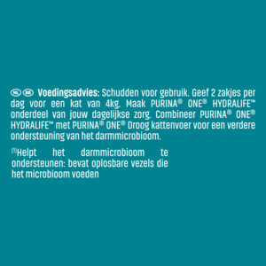 4x Purina ONE Kattenvoer Nat Hydralife  Adult Kip 6 x 50 gr