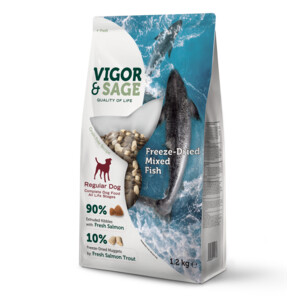 Vigor & Sage Hondenvoer Droog Adult Regular Freeze-Dried Mixed Fish