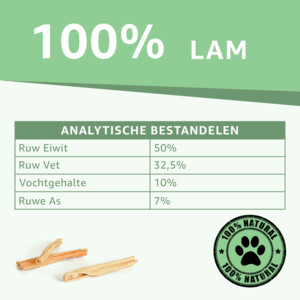 4x Woef Woef Hondensnack Lamshuid L 250 gr