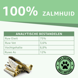 Woef Woef Hondensnack Zalmhuid L 150 gr