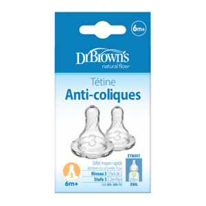 Dr. Browns Speen Fase 3 Smalle Halsfles Transparant - 8.15 euro
