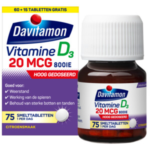 Davitamon Vitamine D3 20mcg Hoog Gedoseerd - 11.99 euro