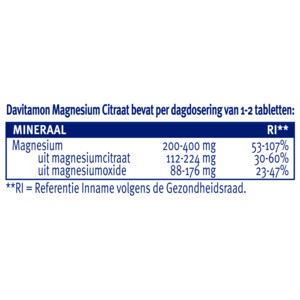 2x Davitamon Magnesium Citraat - 14.49 euro
