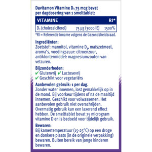 Davitamon Vitamine D3 75mcg Hoog Gedoseerd - 11.05 euro