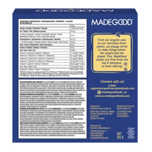 MadeGood Mornings Baked Oat Bars Blueberry - 3.19 euro