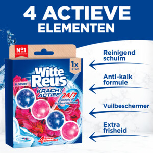 10x Witte Reus Toiletblok Kracht Actief  Bloesem - 15.57 euro