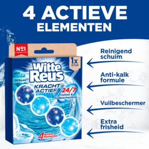 10x Witte Reus Toiletblok Kracht Actief  Oceaan - 15.57 euro