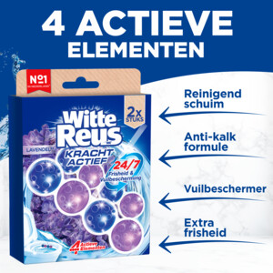 10x Witte Reus Toiletblok Kracht Actief  Lavendel - 32.79 euro