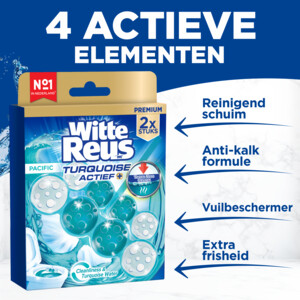 Witte Reus Toiletblok Turquoise Actief - 5.29 euro