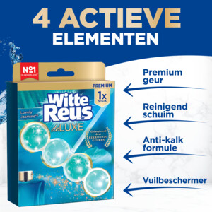 10x Witte Reus Toiletblok De Luxe  Lovely Jasmine - 17.83 euro