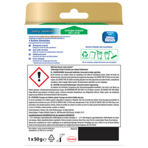 10x Witte Reus Toiletblok De Luxe  Lovely Jasmine - 17.83 euro