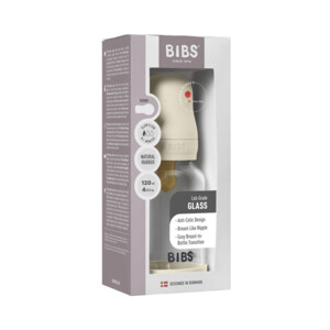 Bibs Babyfles Glas Complete Set Ivory - 15.99 euro