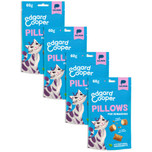 4x Edgard & Cooper Adult Pillows Kattensnack Zalm