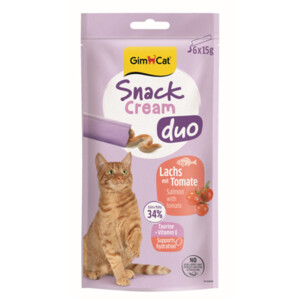 GimCat Kattensnack Cream Duo Zalm & Tomaat