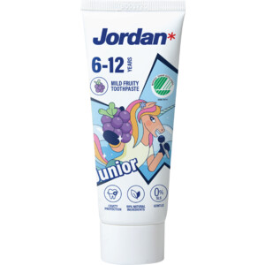 6x Jordan Tandpasta Junior 6-12 jaar - 10.5 euro