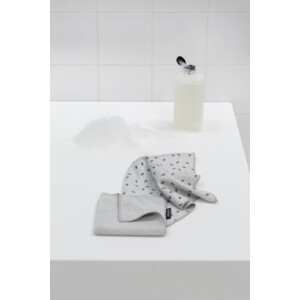 3x Brabantia SinkSide Schoonmaakdoekjes Microvezel 30 x 30 cm Light Grey - 6.99 euro