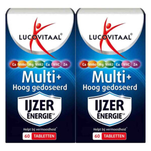 Lucovitaal 2x Multi IJzer Energie Hoog Gedoseerd 60 tabletten - 120 stuks