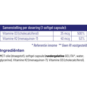 Vitakruid Vitamine D3 K2 - 18.29 euro