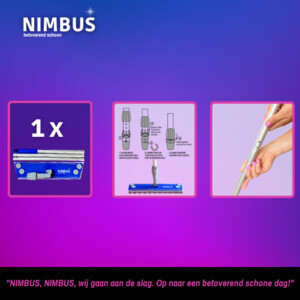 NIMBUS Magic Floor Sweeper XXL 2-in-1 Kit 1 Dweil + 10 Droge Vloerdoekjes - 19.99 euro