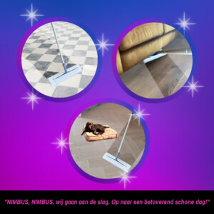 NIMBUS Magic Floor Sweeper XXL 2-in-1 Kit 1 Dweil + 10 Droge Vloerdoekjes - 19.99 euro