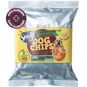 Smoofl Hondensnack Dog Chips Struisvogel