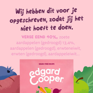 Edgard & Cooper Hondenvoer Droog Puppy Eend & Kip Medium 1 kg