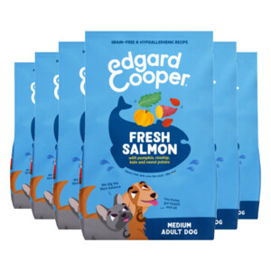 6x Edgard & Cooper Hondenvoer Droog Zalm Medium