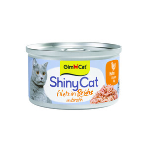 GimCat Kattenvoer Nat ShinyCat Filets in Bouillon Kip