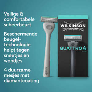 Wilkinson Quattro Scheersysteem + Navulmesjes - 8.09 euro
