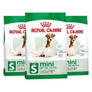 3x Royal Canin Hondenvoer Droog Mini 8+ 2 kg