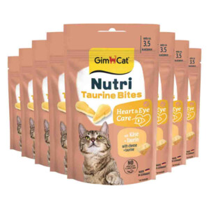 8x GimCat Kattensnack Nutri  Taurine Bites