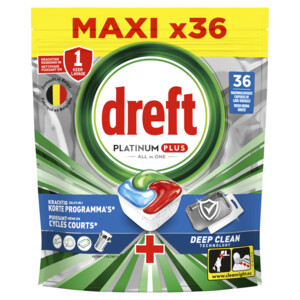 5x Dreft Vaatwastabletten Platinum Plus All In One Deep Clean - 89.49 euro