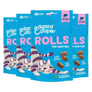 4x Edgard & Cooper Adult Rolls Kattensnack Zalm