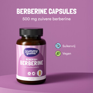 Yummygums Berberine Rebersa® 500 mg Plantaardig Suikervrij - 19.15 euro