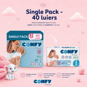 Confy Premium Luiers Maat 2 Mini 3-6kg - 6.8 euro
