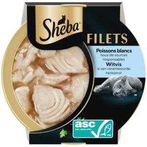 Sheba Kattenvoer Nat Filets in Saus Witvis