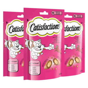 3x Catisfactions Kattensnack Rund