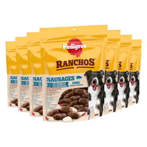 7x Pedigree Hondensnack Ranchos Sausages  Varken 60gr